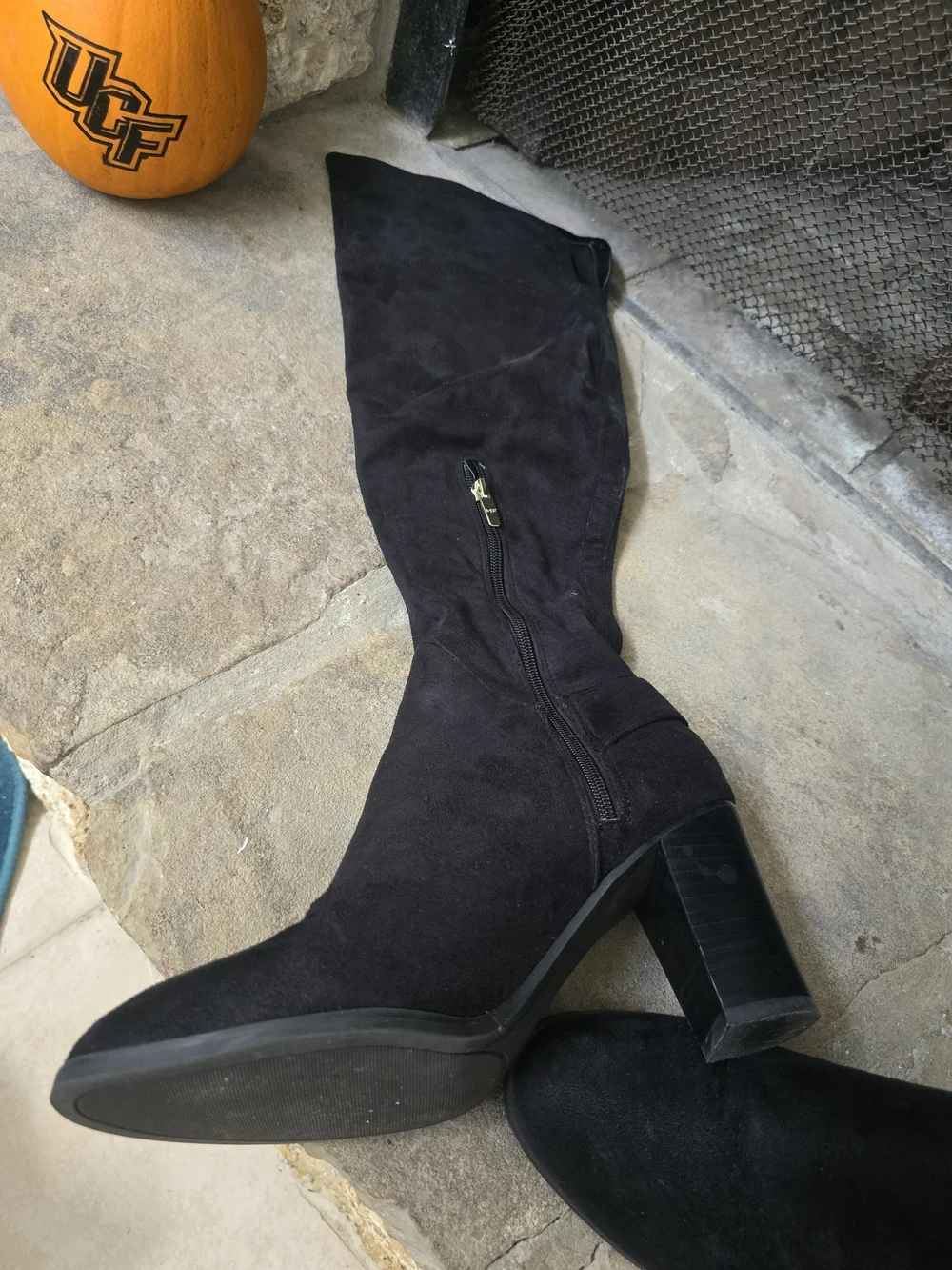 Marc Fisher Black Suede Over-the-Knee Boots